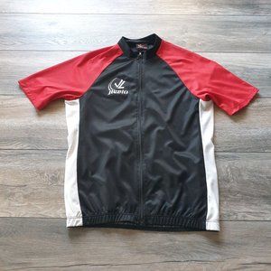 JL Velo Mens Cycling Jersey Medium Shirt Road Bicycle Racing Tour Red Black